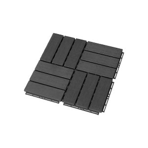Wood Grain Deck Tile T1 Black - 4.9m2/box of 54 tiles - Image 1